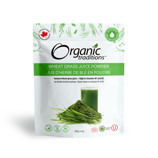 ORGANIC TRADITIONS  WHEAT GRASS JUICE PWDR 150G