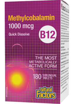 NATURAL FACTORS B12 Methylcobalamin (1000 mcg - 180 tabs)