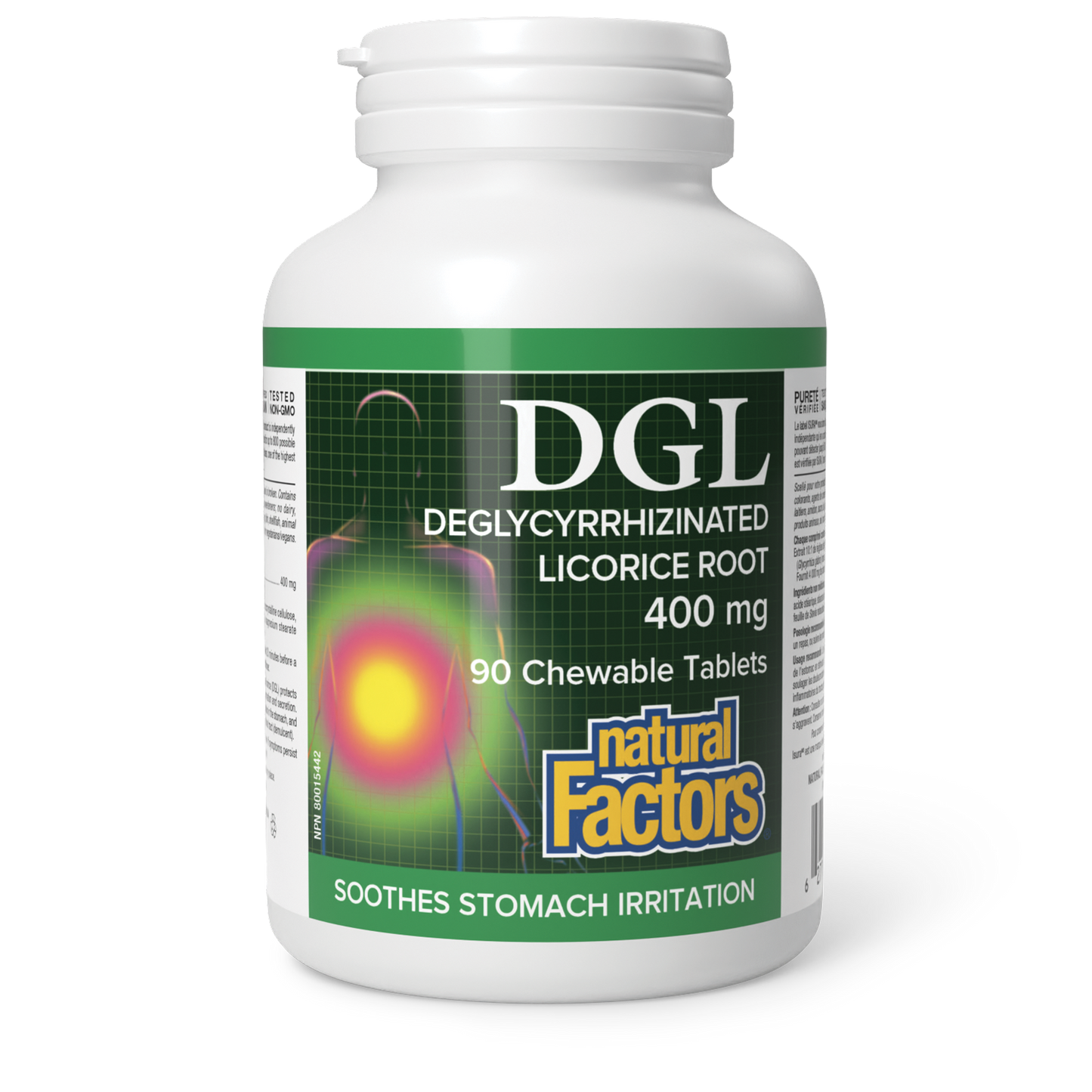NATURAL FACTORS DGL Licorice Root 400mg (90 chewabe tabs)