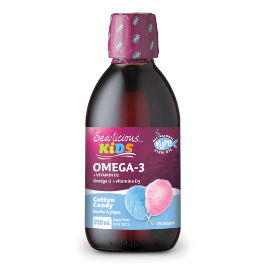 SEA-LICIOUS Kids Omega 3 + D (Cotton Candy - 250 ml)
