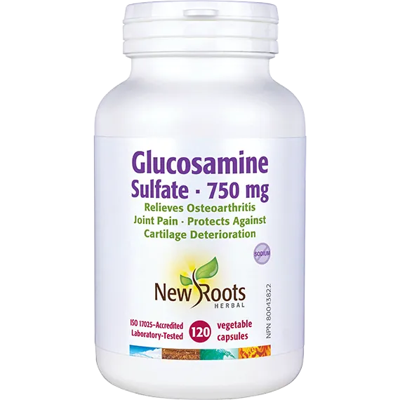 NEW ROOTS Glucosamine Sulfate 750mg (120 vcaps)