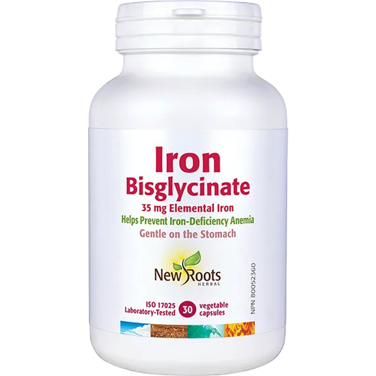 NEW ROOTS IRON BISG 35MG 30 CAPS