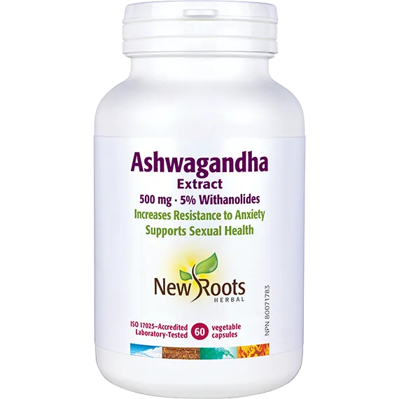 NEW ROOTS ASHWAGANDHA EXT 500MG 60 CAPS