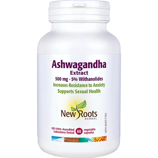 NEW ROOTS ASHWAGANDHA EXT 500MG 60 CAPS