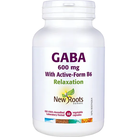 NEW ROOTS GABA RELAXATION 600 MG W/ B6