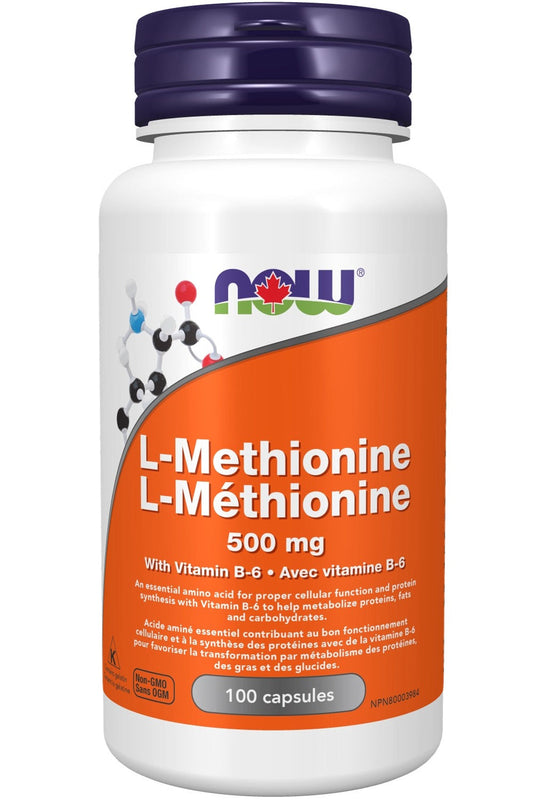 NOW L-Methionine (500 mg - 100 Capsules)