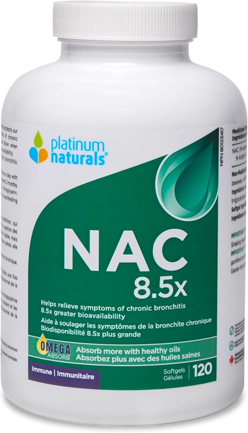 PLATINUM NATURALS NAC 8.5x (120 Softgels)