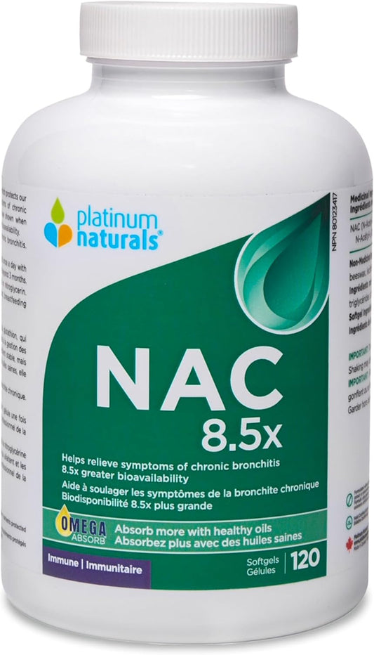 PLATINUM NATURALS NAC 8.5x (120 Softgels)