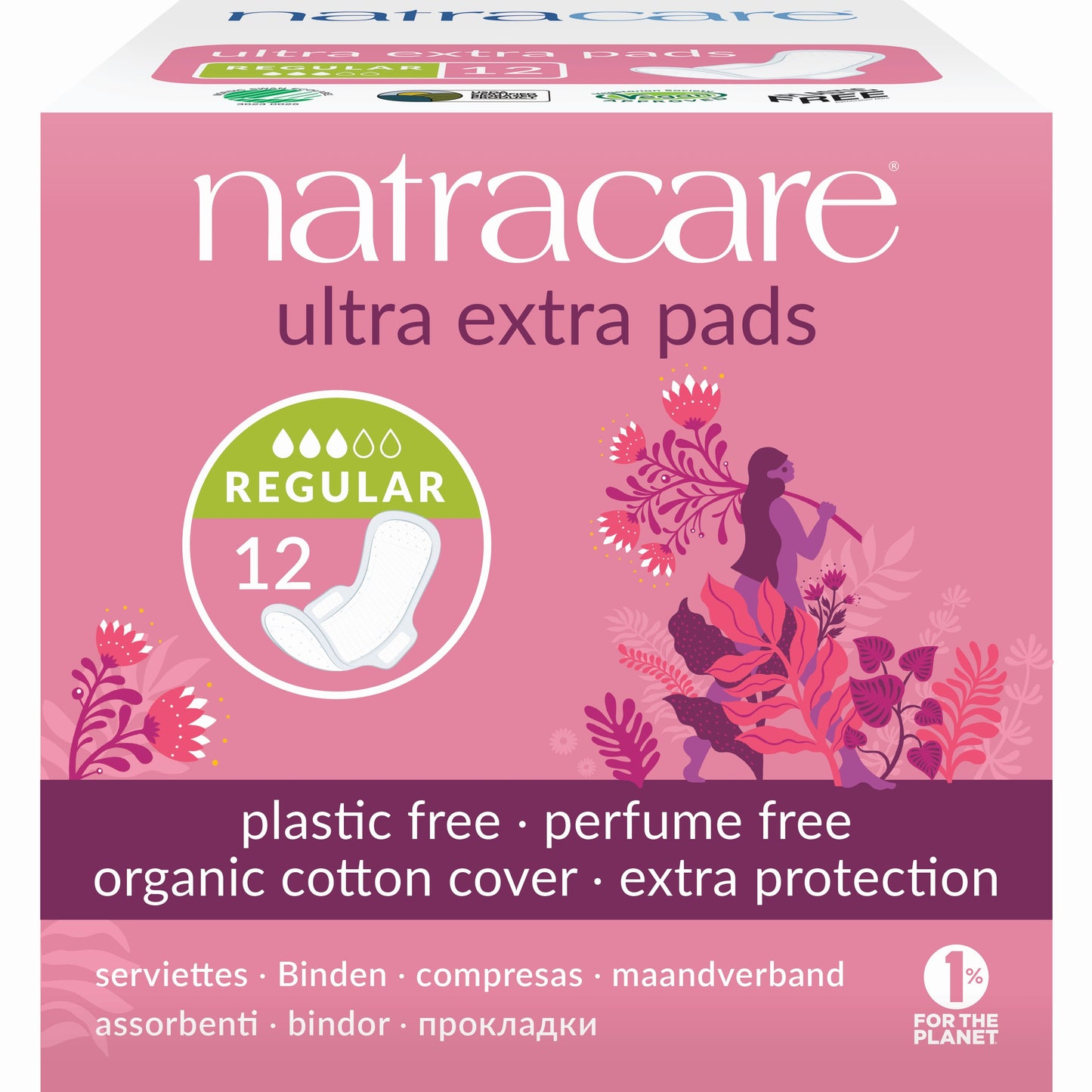 NATRACARE ULTRA PADS NORM 12CT