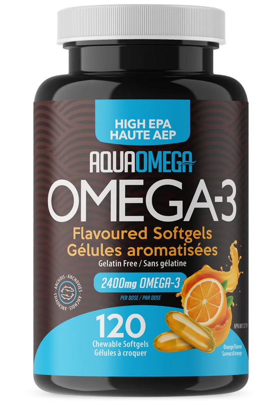 AQUAOMEGA High EPA Omega-3 (Orange Chew - 120 ct)