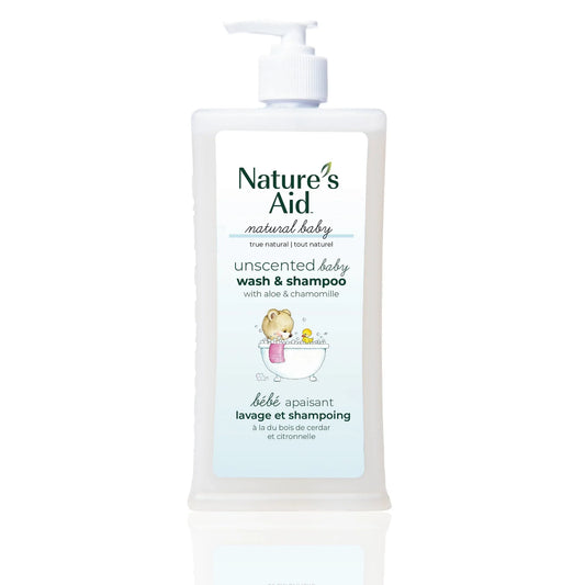 NATURE'S AID UNSCENTED BABY WASH & SHAMPOO 360ML
