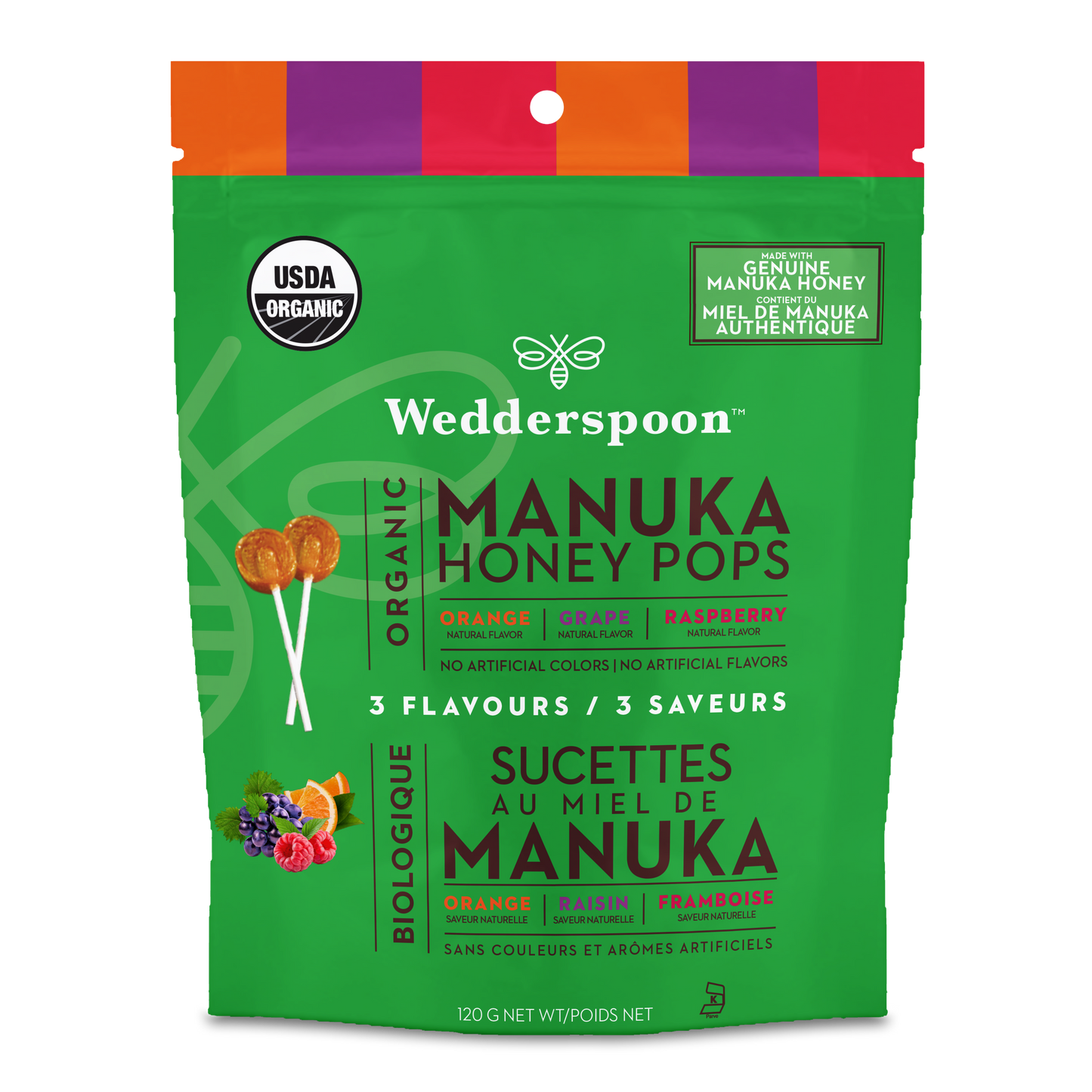 WEDDERSPOON MANUKA HONEY POPS 120G