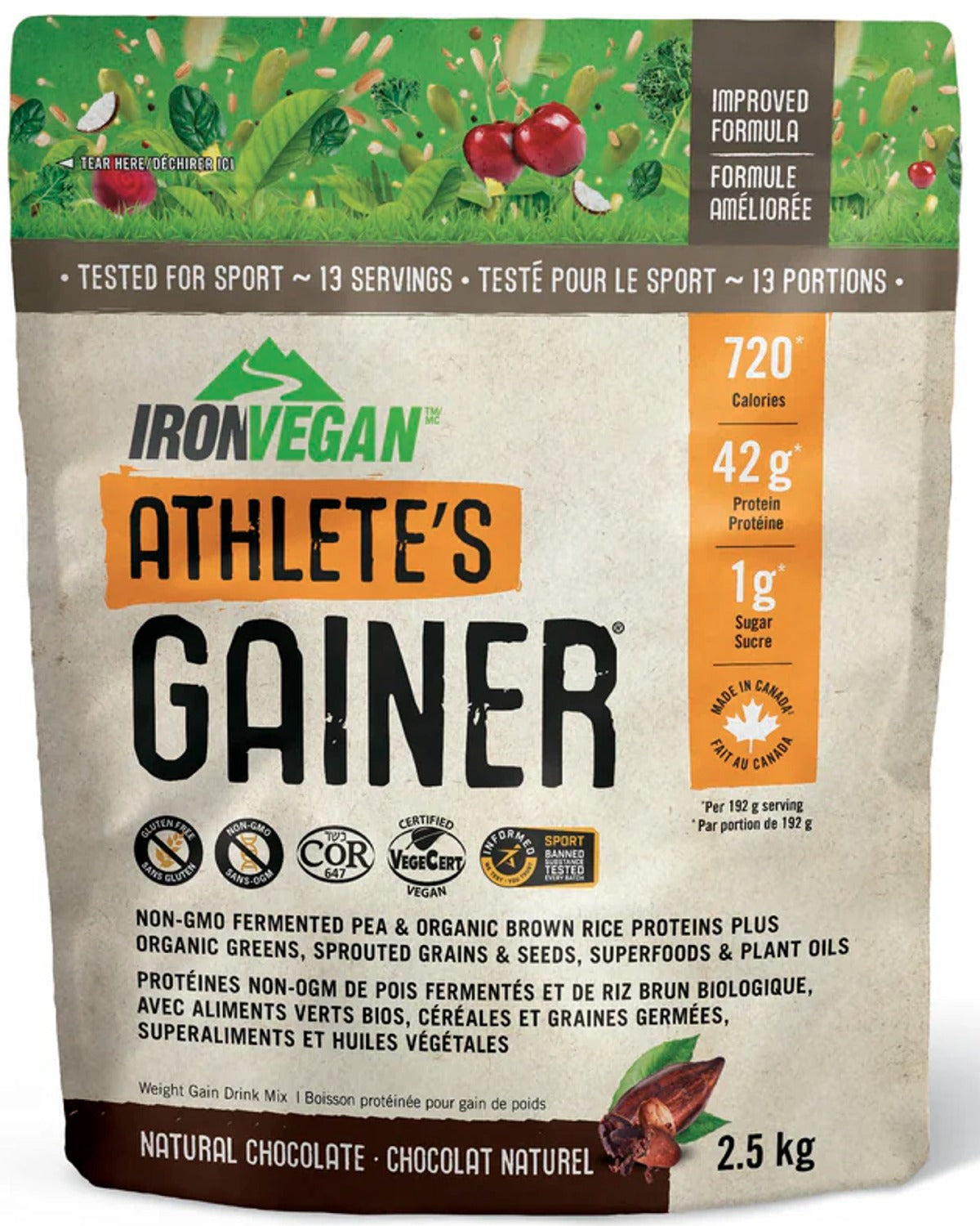 IRON VEGAN Athlete's Gainer Chocolate (2.5 kg)