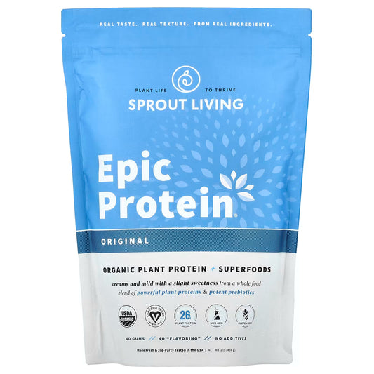 SPROUT LIVING EPIC PROTEIN Original (Unflavored) Organic Plant Protein (1 lb)
