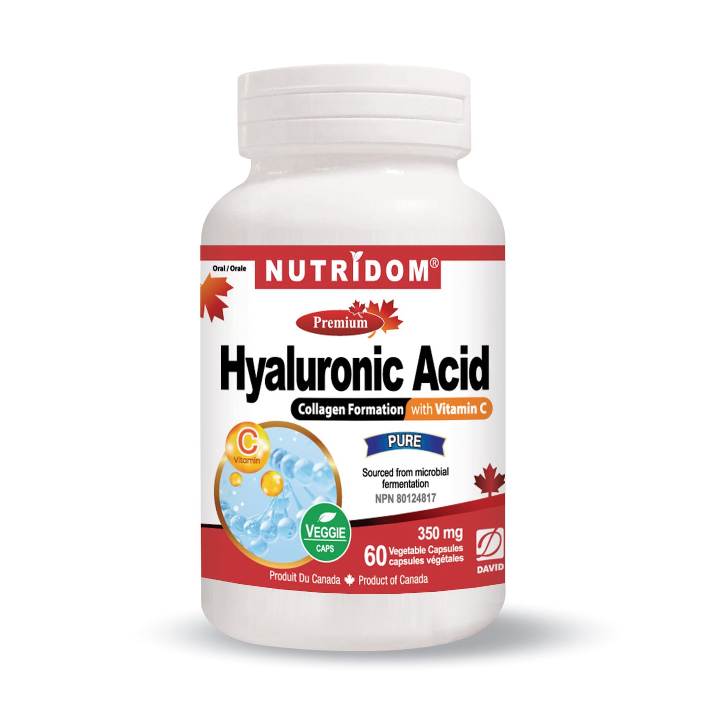 NUTRIDOM Hyaluronic Acid with Vitamin C (60 v-caps)
