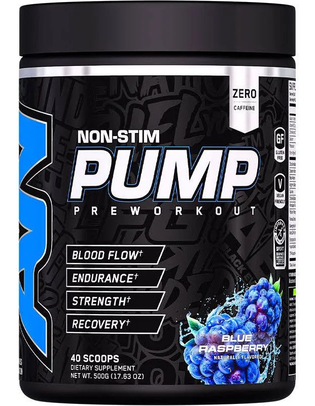 APPLIED NUTRITION Non-Stim Pump Pre-Workout (Blue Raspberry - 40 servings)