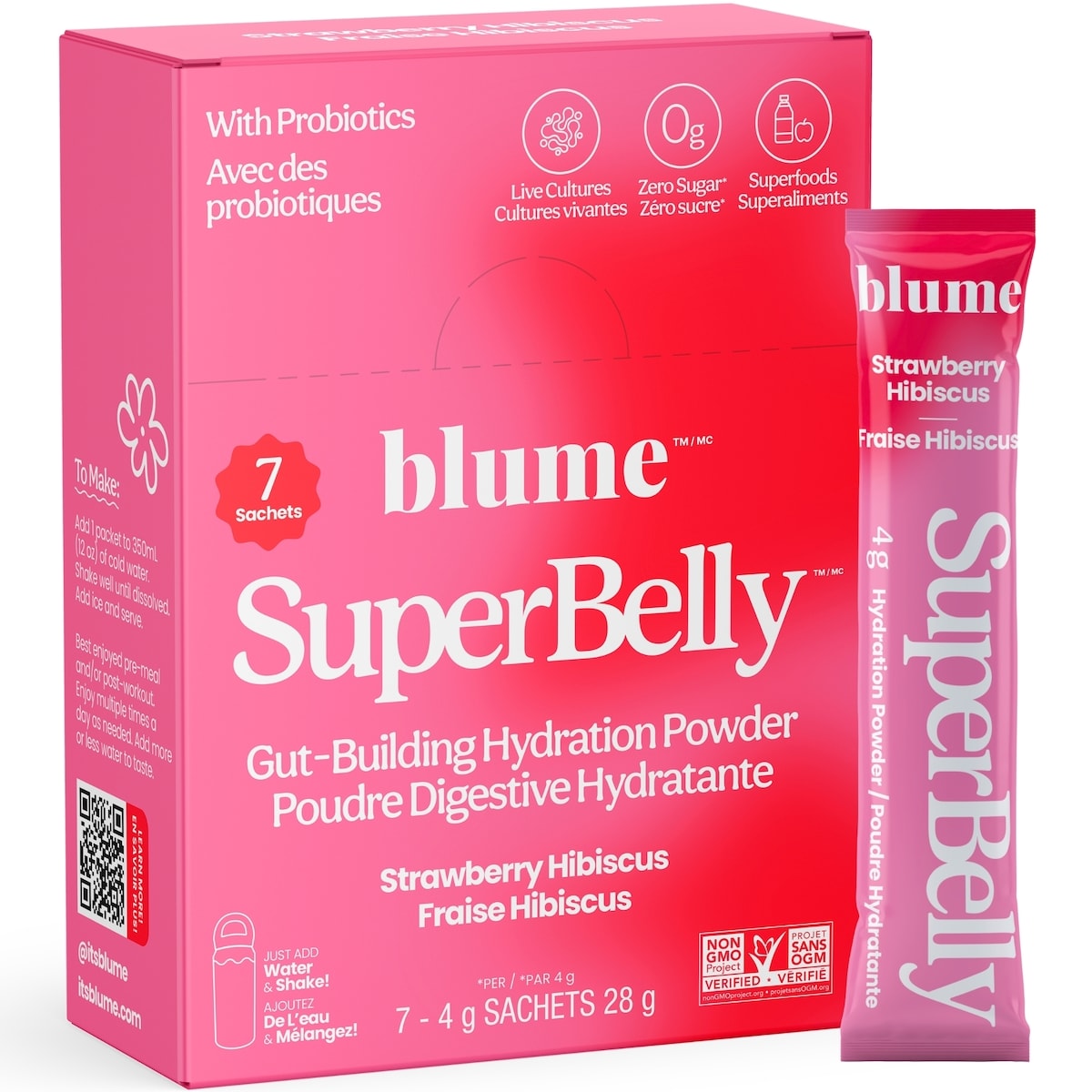 BLUME SuperBelly Strawberry Hibiscus (7 sachets)