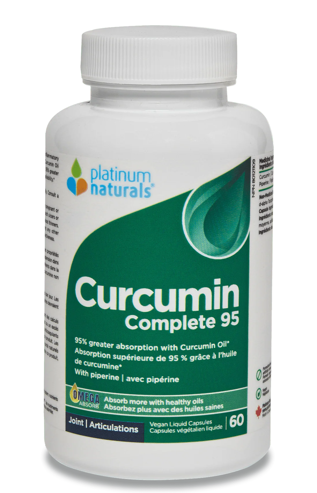 PLATINUM NATURALS Curcumin Complete 95 (60 vegan liquid caps)