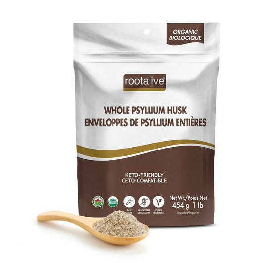 ROOTALIVE Organic Psyllium Husk Whole (454g)