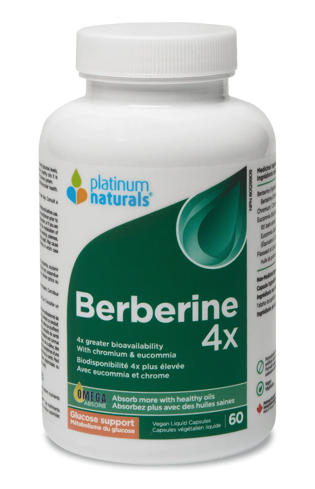 PLATINUM NATURALS Berberine 4x (60 Liquid Caps)