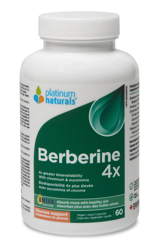 PLATINUM NATURALS Berberine 4x (60 Liquid Caps)