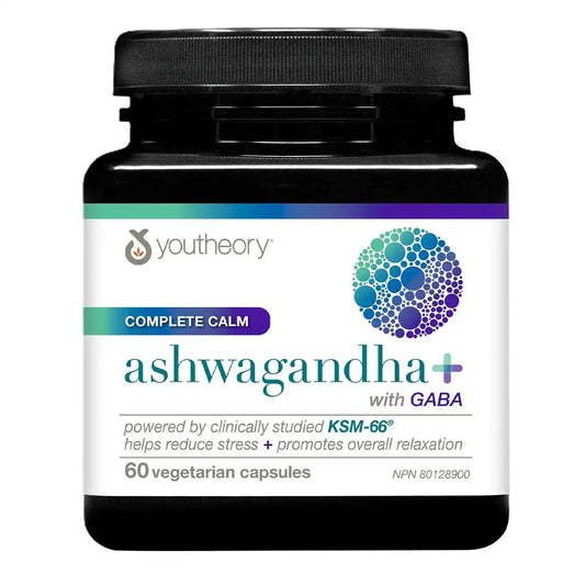 YOUTHEORY Ashwagandha + GABA (60 Vcaps)