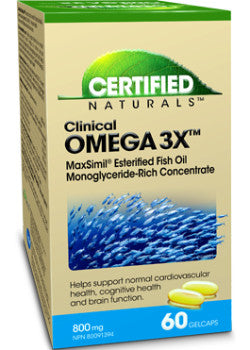 CERTIFIED NATURALS Clinical Omega-3X (60 gelcaps)