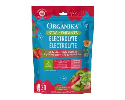 ORGANIKA Kids Electrolyte (Strawberry Kiwi - 20 Sachets)