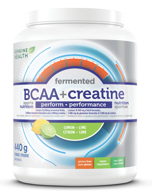 GENUINE HEALTH BCAA + creatine (Lemon Lime - 440 Gr)