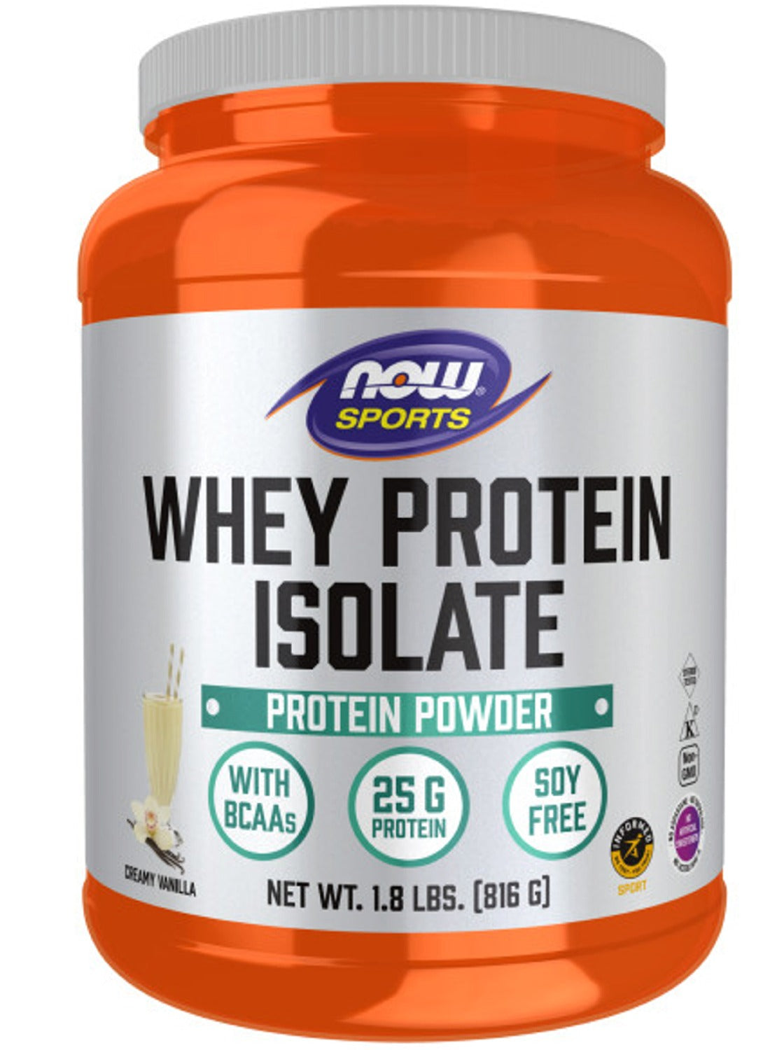 NOW SPORTS Whey Protein Isolate (Vanilla - 816 grams)