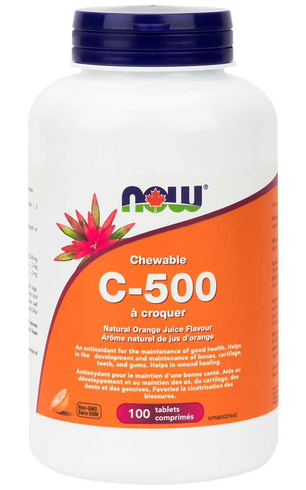 NOW Vitamin C 500  (100 chewable tabs)