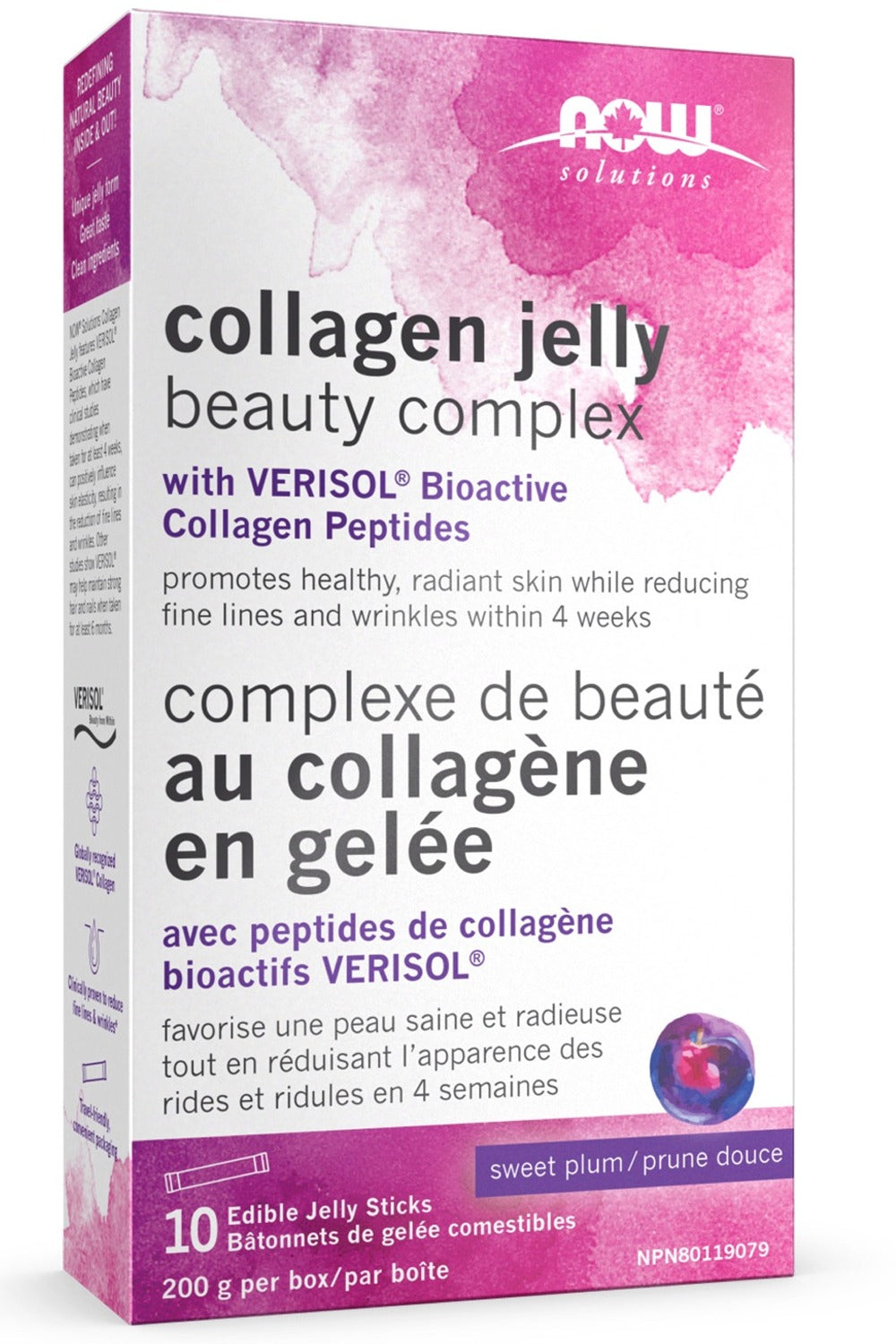 NOW Collagen Jellies Beauty Complex Sweet Plum (10 Sticks)