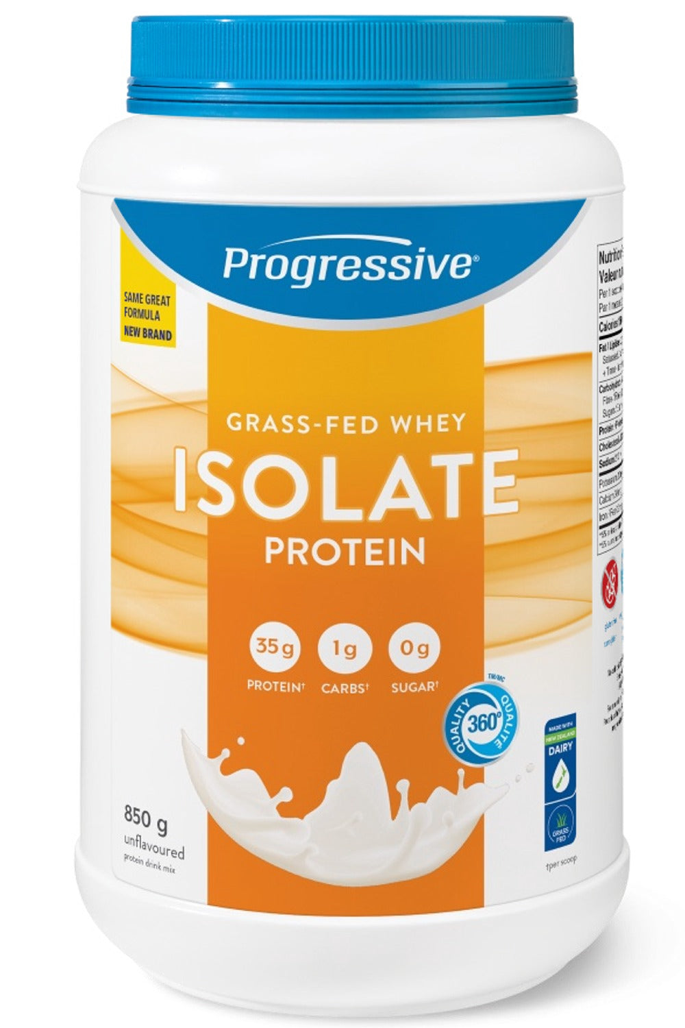 PROGRESSIVE Grass Fed Whey Isolate (Unflavoured - 850 Grams)
