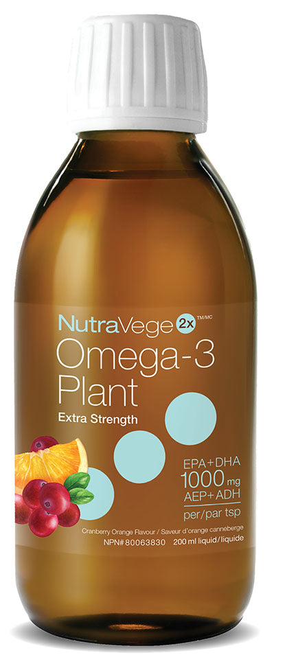 NUTRAVEGE Omega 3 Plant Extra Strength (Cranberry Orange - 200 ml)