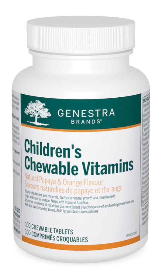 GENESTRA Children's Chewable Vitamins (Papaya & Orange - 100 chew tabs)